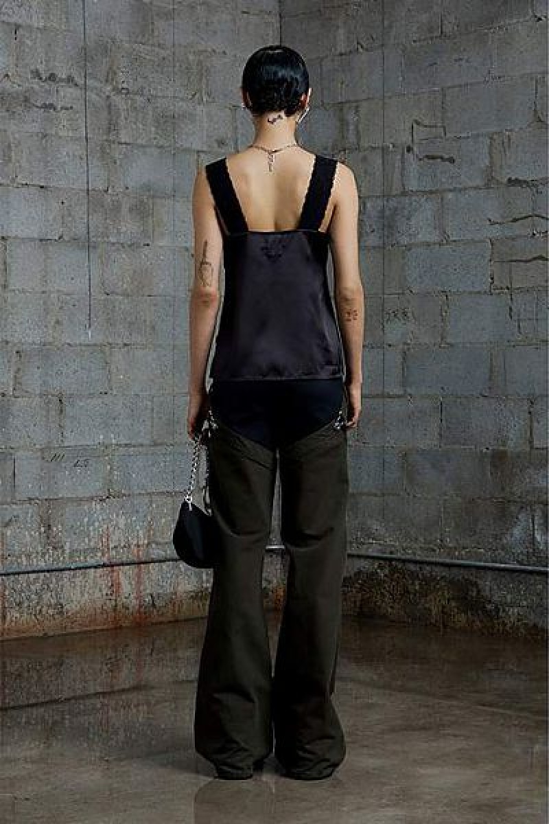 Black Heaven Marc Jacobs Razor Blade Lace Tanks | 46391ANWB