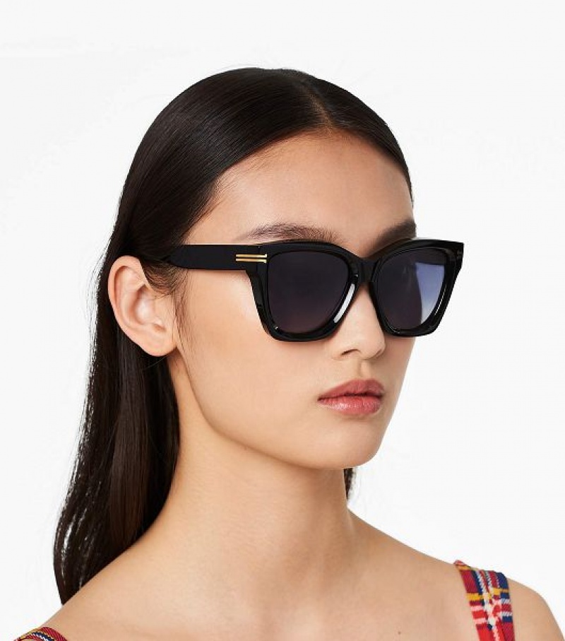 Black Women's Marc Jacobs Icon Edge Oversized Square Sunglasses | 16308PZID