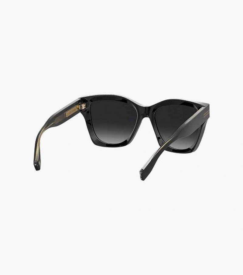 Black Women's Marc Jacobs Icon Edge Oversized Square Sunglasses | 16308PZID