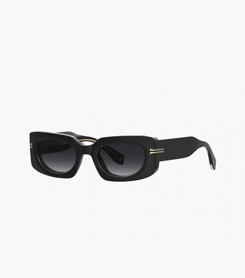 Black Women\'s Marc Jacobs Icon Rectangular Sunglasses | 68741IHGX