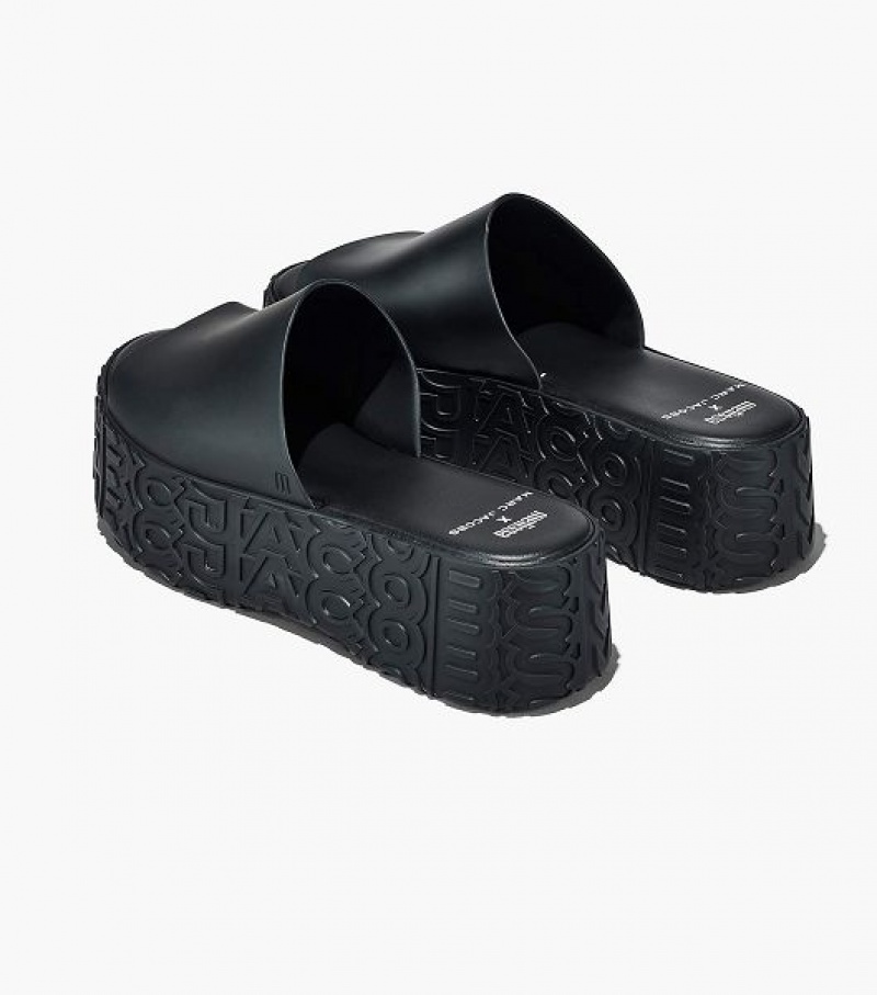 Black Women's Marc Jacobs Melissa x Marc Jacobs Becky Platform Slides | 32754XDAC