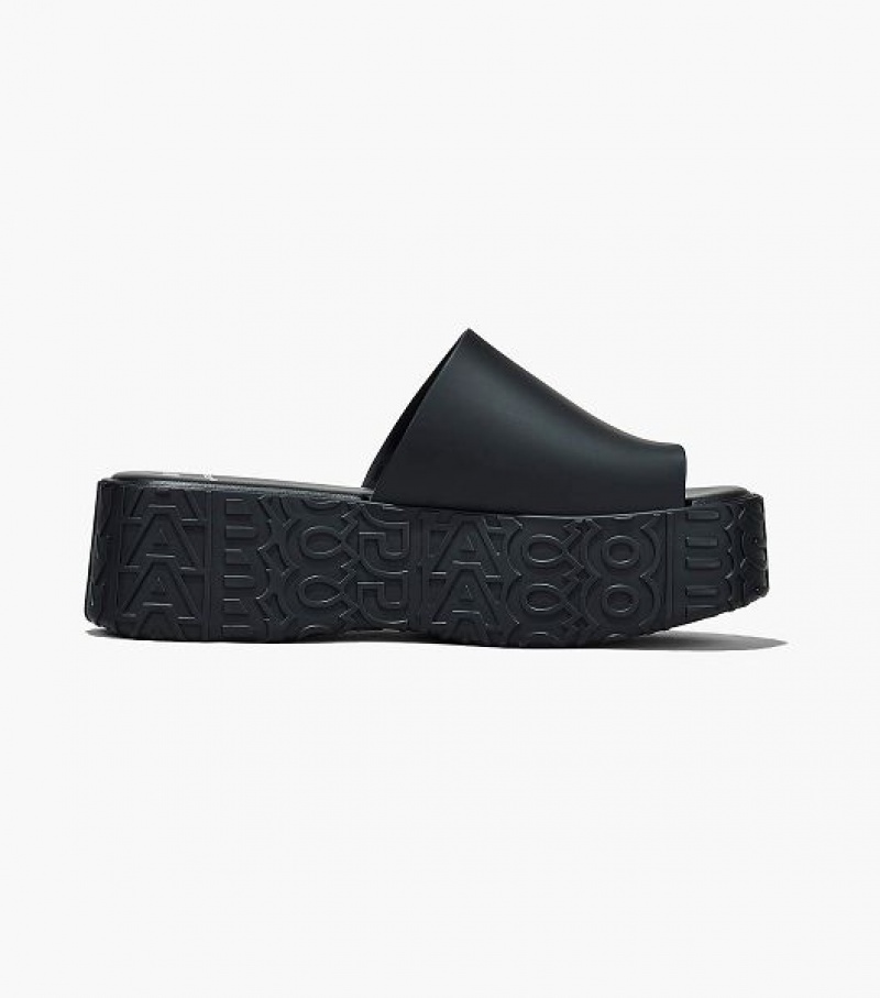 Black Women's Marc Jacobs Melissa x Marc Jacobs Becky Platform Slides | 32754XDAC