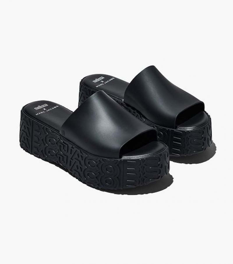 Black Women\'s Marc Jacobs Melissa x Marc Jacobs Becky Platform Slides | 32754XDAC