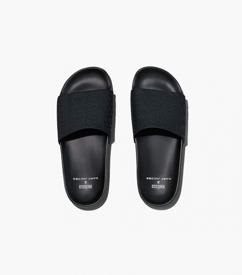 Black Women's Marc Jacobs Melissa x Marc Jacobs Slides | 19465KWBE