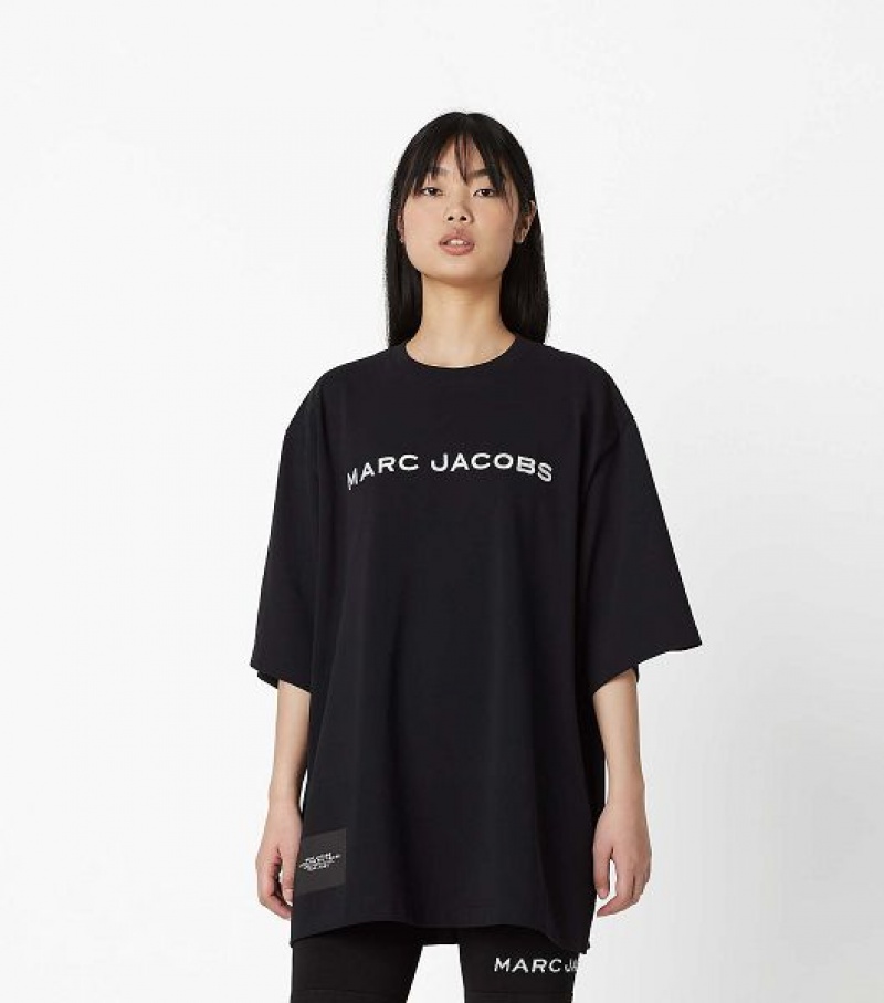 Black Women's Marc Jacobs The Big T Shirts | 95382AILH