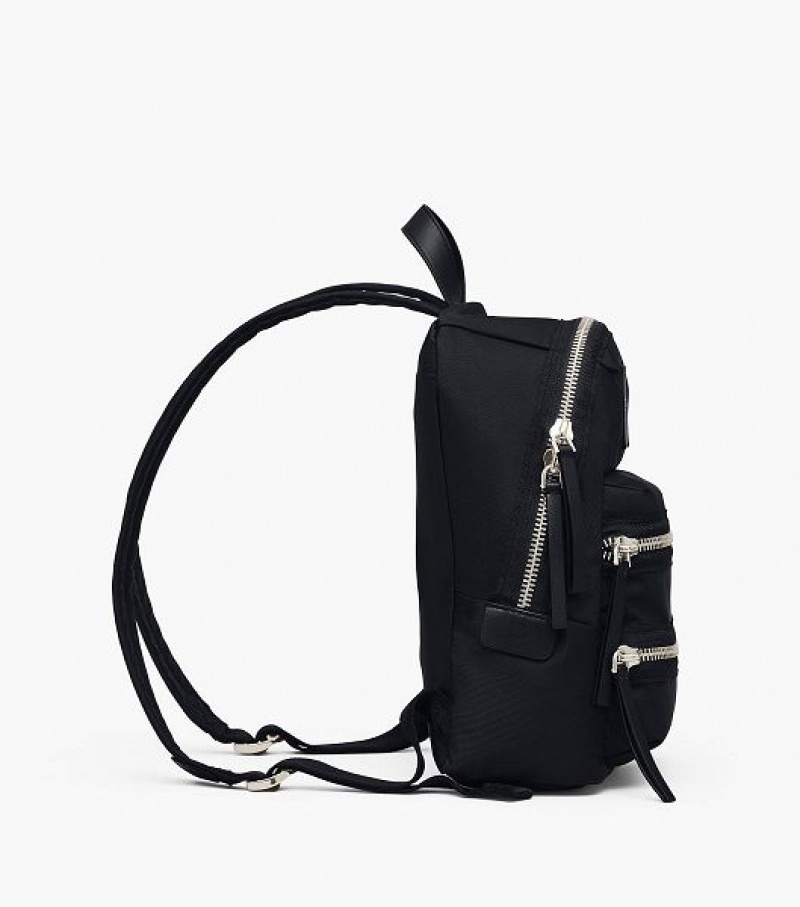 Black Women's Marc Jacobs The Biker Nylon Medium Backpack | 01798LXEP