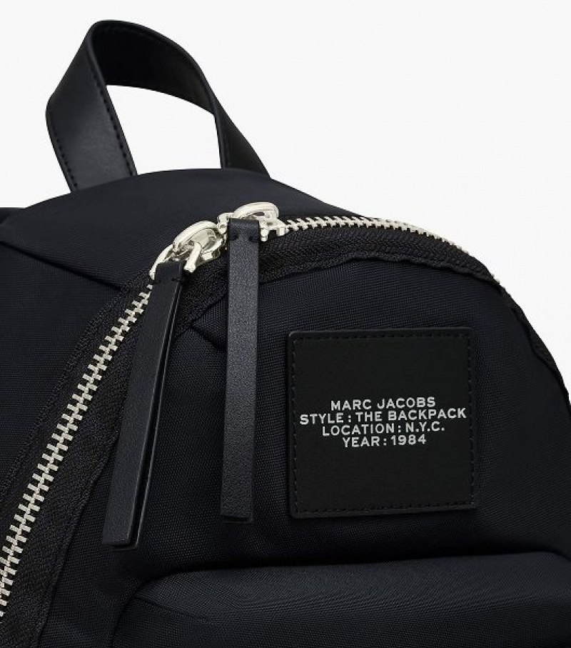 Black Women's Marc Jacobs The Biker Nylon Medium Backpack | 01798LXEP