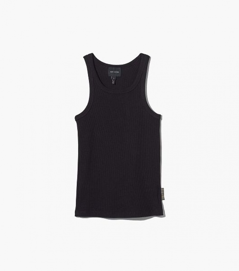 Black Women\'s Marc Jacobs The Icon Rib Tanks | 91405POZS