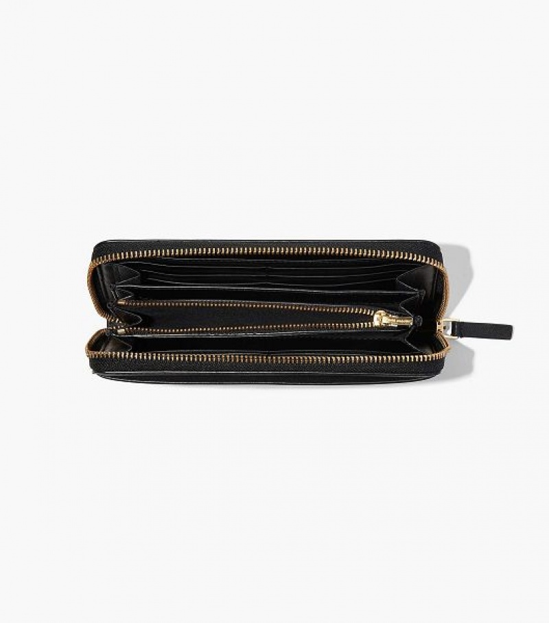 Black Women's Marc Jacobs The J Marc Continental Wallets | 42396XGYW