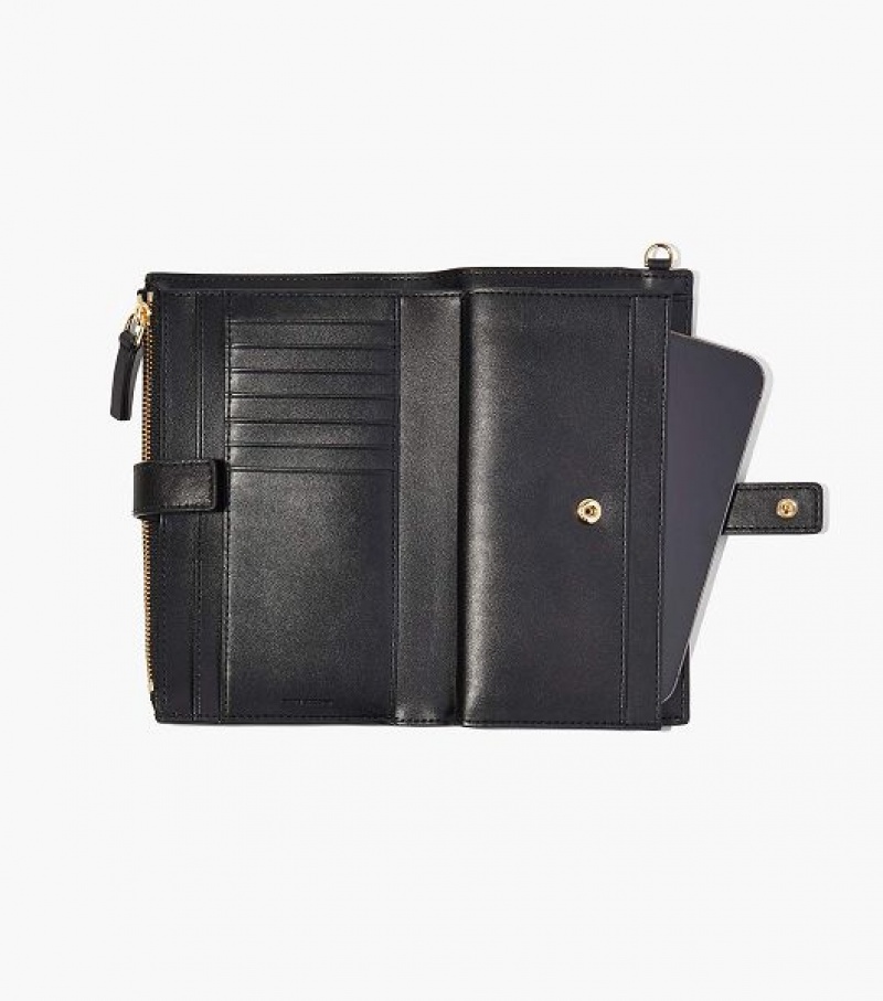 Black Women's Marc Jacobs The J Marc Phone Wristlet Wallets | 17296GUQY