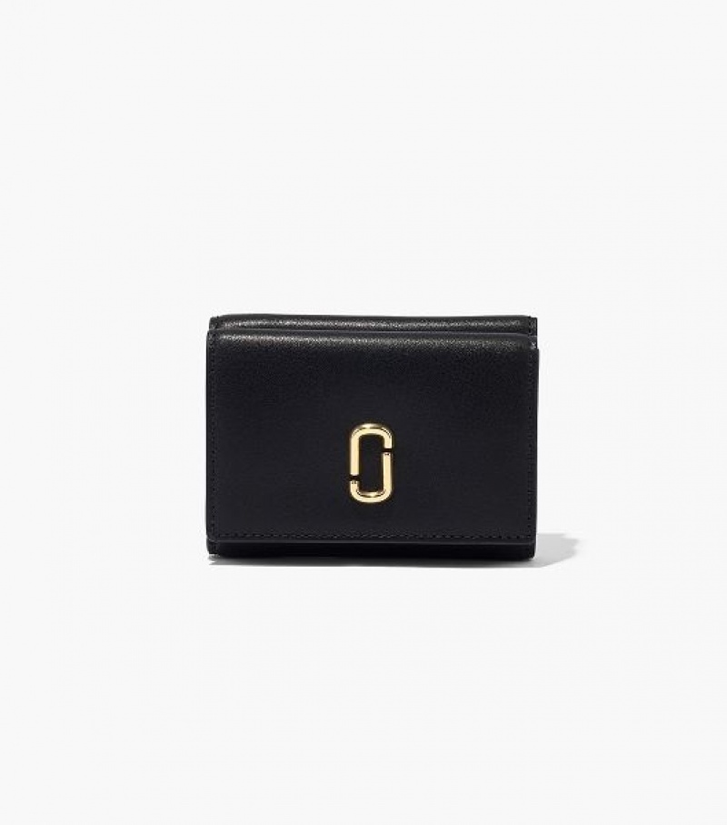 Black Women\'s Marc Jacobs The J Marc Trifold Wallets | 59832JPDT