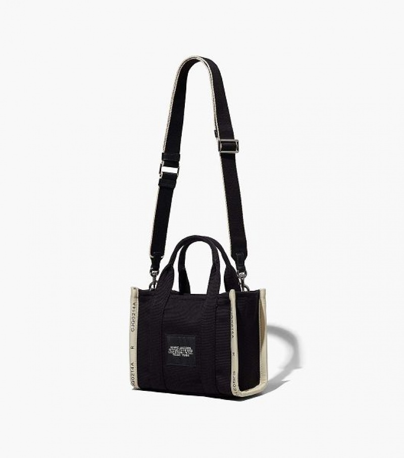 Black Women's Marc Jacobs The Jacquard Small Tote Bags | 23096PJOS