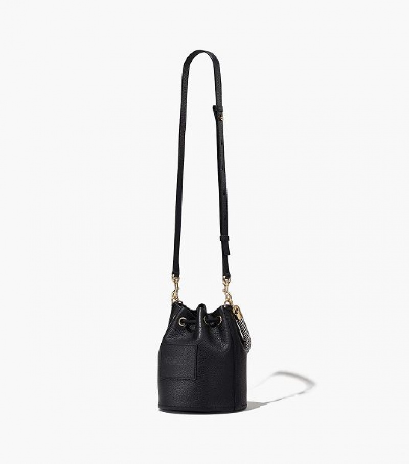 Black Women's Marc Jacobs The Leather Bucket Bags | 74950WNCQ