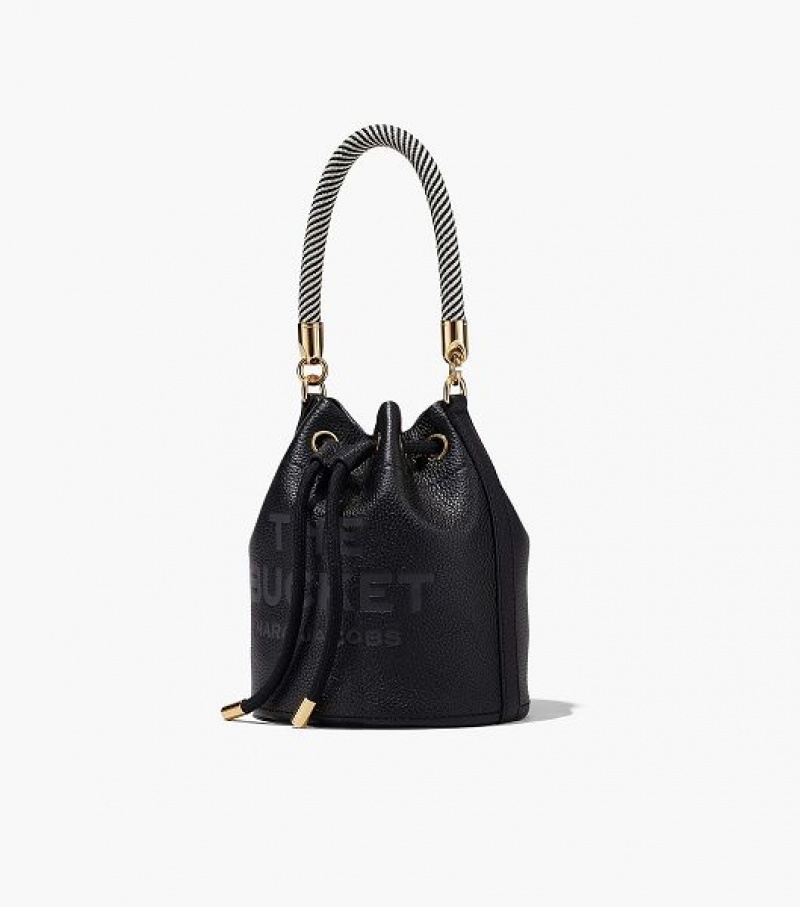 Black Women's Marc Jacobs The Leather Bucket Bags | 74950WNCQ