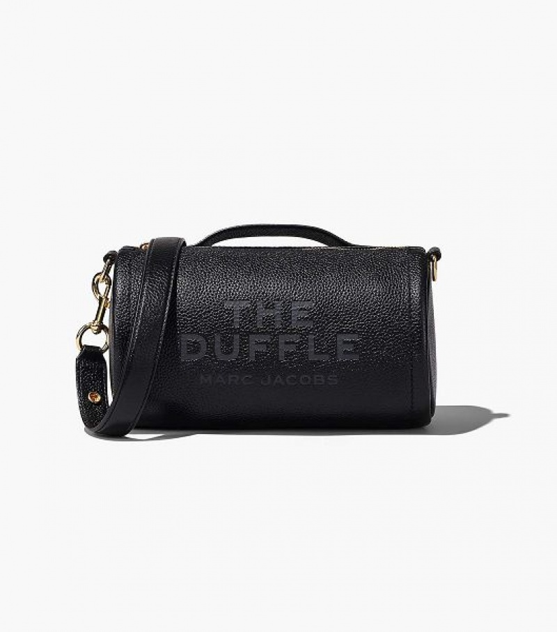 Black Women\'s Marc Jacobs The Leather Duffle Bags | 16849CDSZ