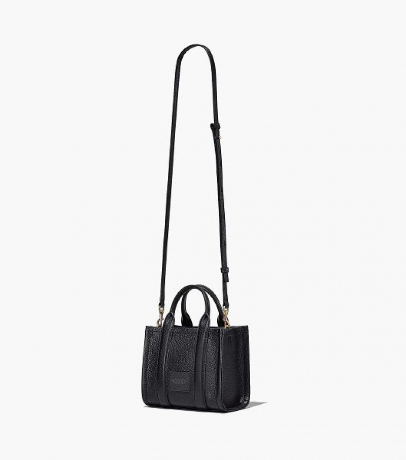 Black Women's Marc Jacobs The Leather Mini Tote Bags | 70952PJMV