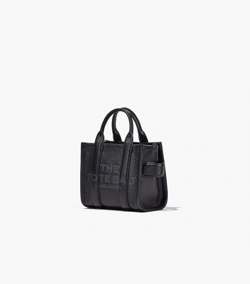 Black Women's Marc Jacobs The Leather Mini Tote Bags | 70952PJMV