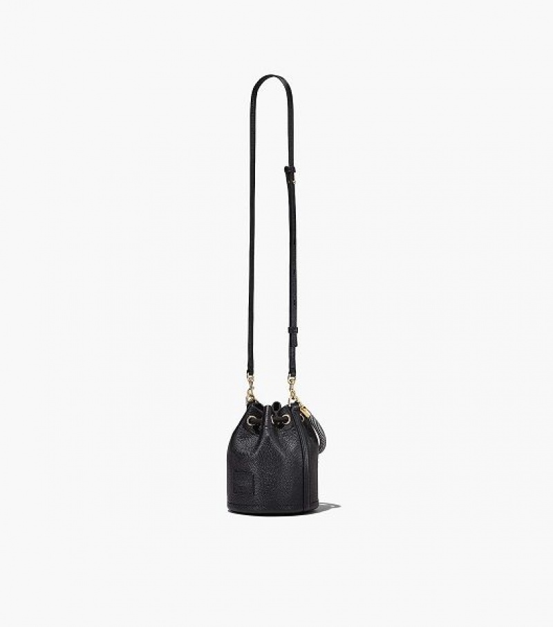 Black Women's Marc Jacobs The Leather Mini Bucket Bags | 18673IQOE