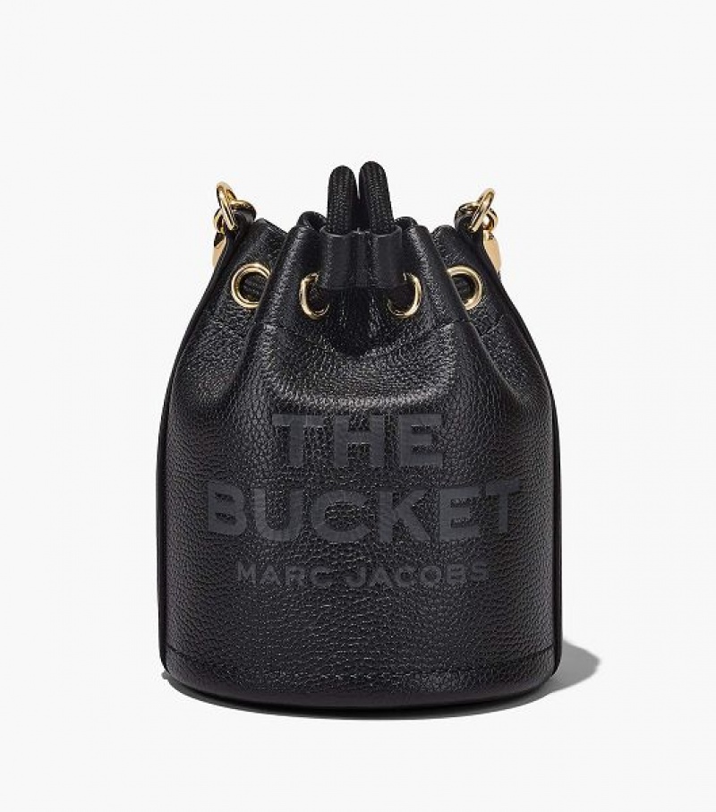 Black Women's Marc Jacobs The Leather Mini Bucket Bags | 18673IQOE