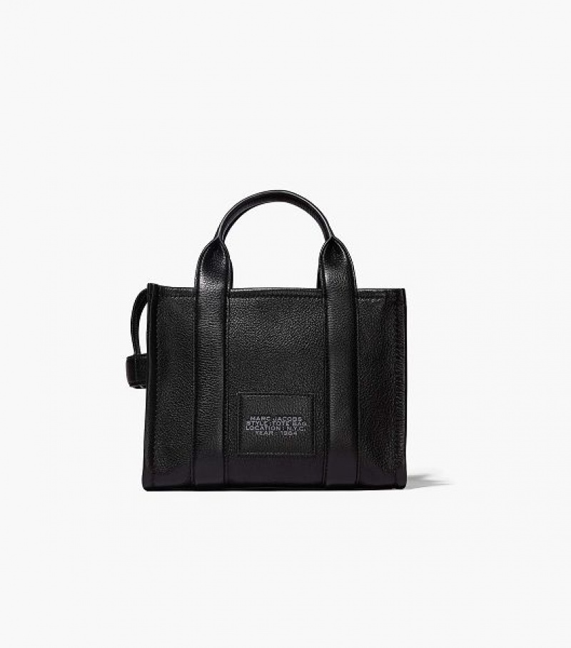 Black Women's Marc Jacobs The Leather Small Tote Bags | 78594RWUS