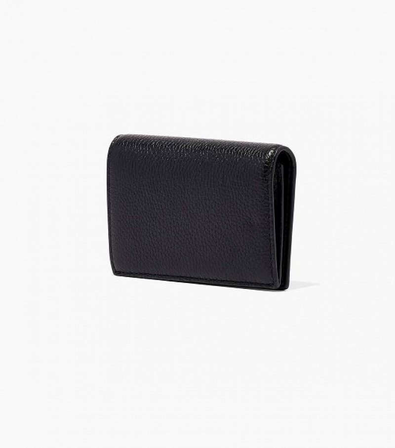 Black Women's Marc Jacobs The Leather Small Bifold Wallets | 09847RFLP