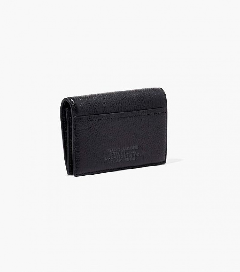 Black Women's Marc Jacobs The Leather Small Bifold Wallets | 09847RFLP