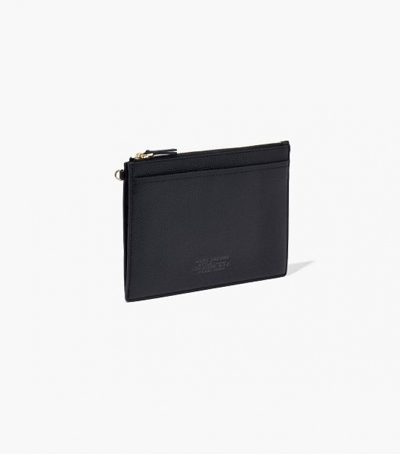 Black Women's Marc Jacobs The Leather Small Wristlet Wallets | 26403FRXI