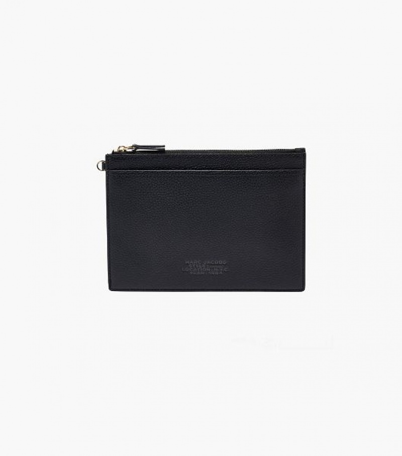 Black Women's Marc Jacobs The Leather Small Wristlet Wallets | 26403FRXI