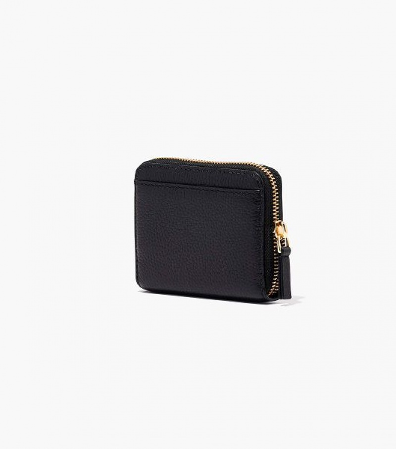 Black Women's Marc Jacobs The Leather Zip Around Wallets | 87643IDCP