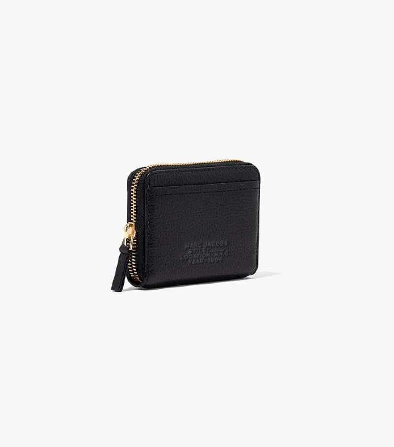 Black Women's Marc Jacobs The Leather Zip Around Wallets | 87643IDCP