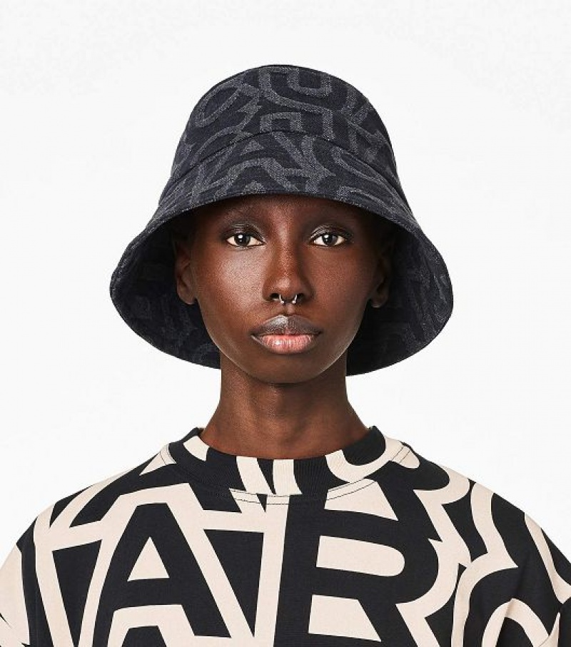 Black Women's Marc Jacobs The Monogram Bucket Hats | 65324CQHS