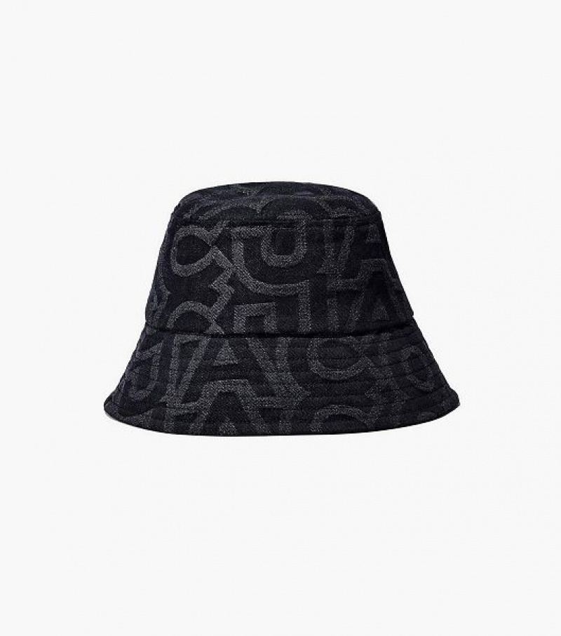 Black Women\'s Marc Jacobs The Monogram Bucket Hats | 65324CQHS