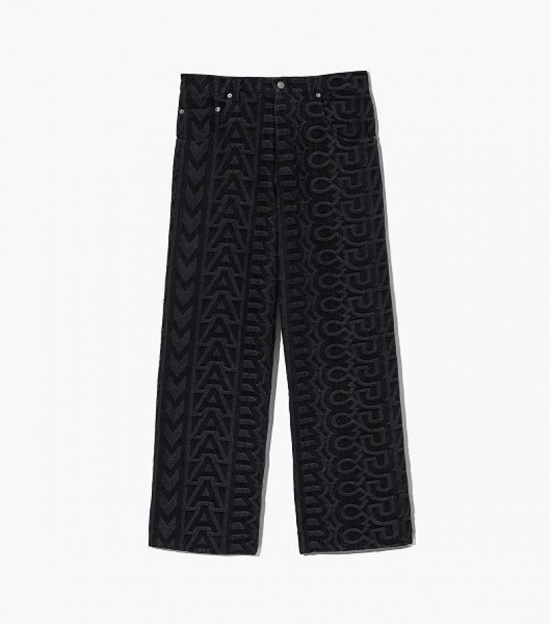 Black Women\'s Marc Jacobs The Monogram Denim Pants | 36248YEVW