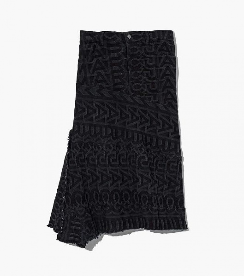 Black Women\'s Marc Jacobs The Monogram Denim Skirts | 68974PEGK