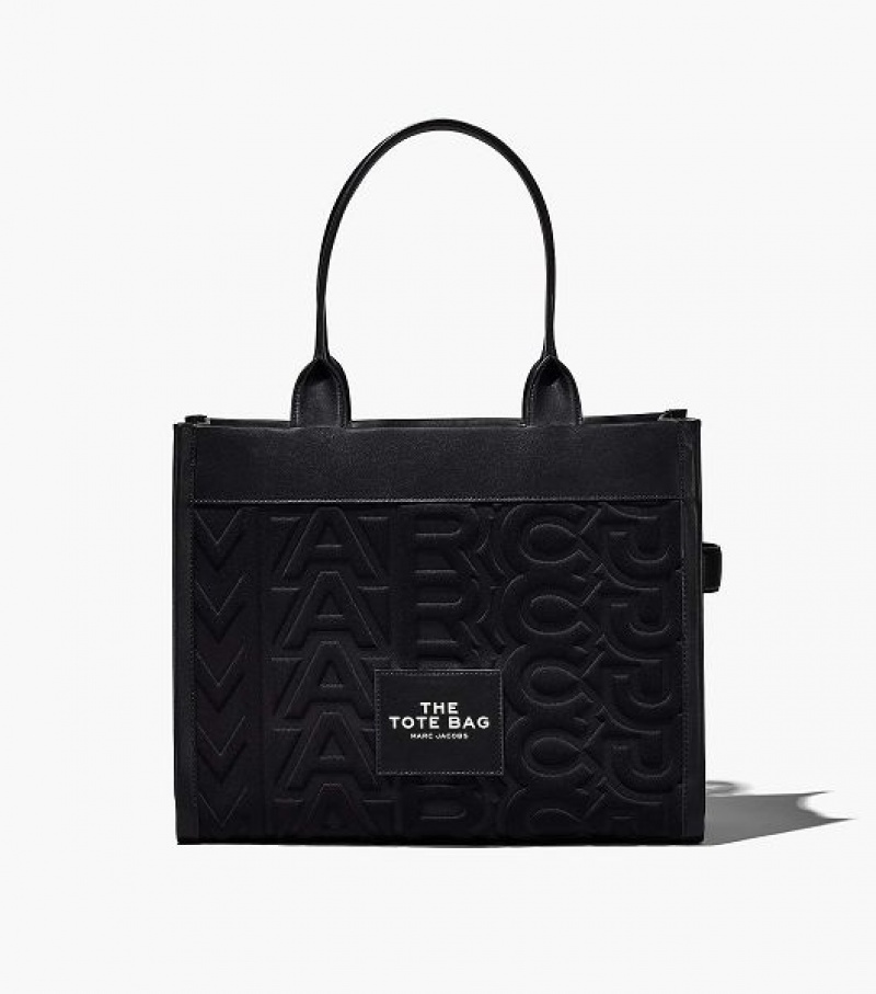 Black Women\'s Marc Jacobs The Monogram Neoprene Large Tote Bags | 19785UXJP