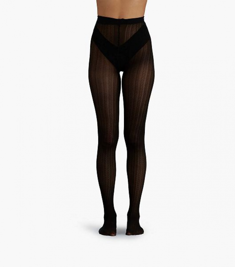 Black Women's Marc Jacobs The Monogram Tights | 54029LCHV