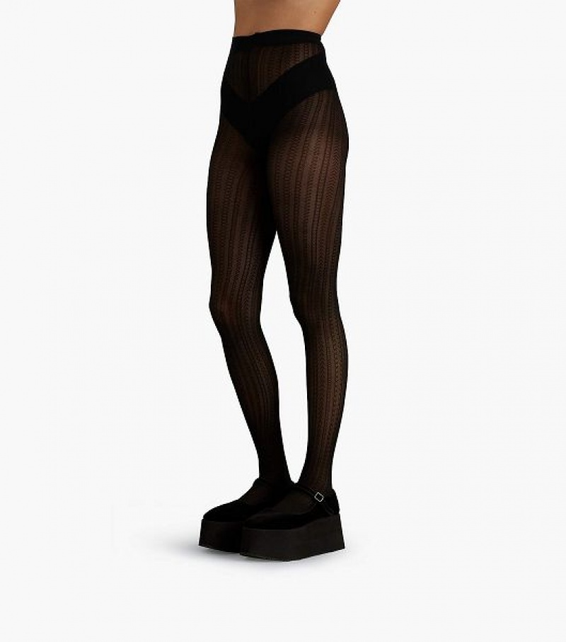 Black Women's Marc Jacobs The Monogram Tights | 54029LCHV