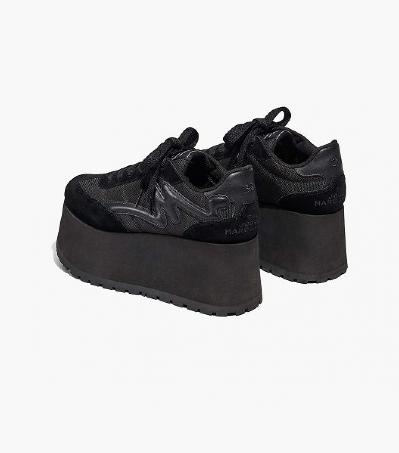 Black Women's Marc Jacobs The Platform Jogger Sneakers | 36895LMAT