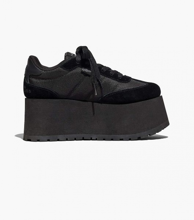 Black Women's Marc Jacobs The Platform Jogger Sneakers | 36895LMAT