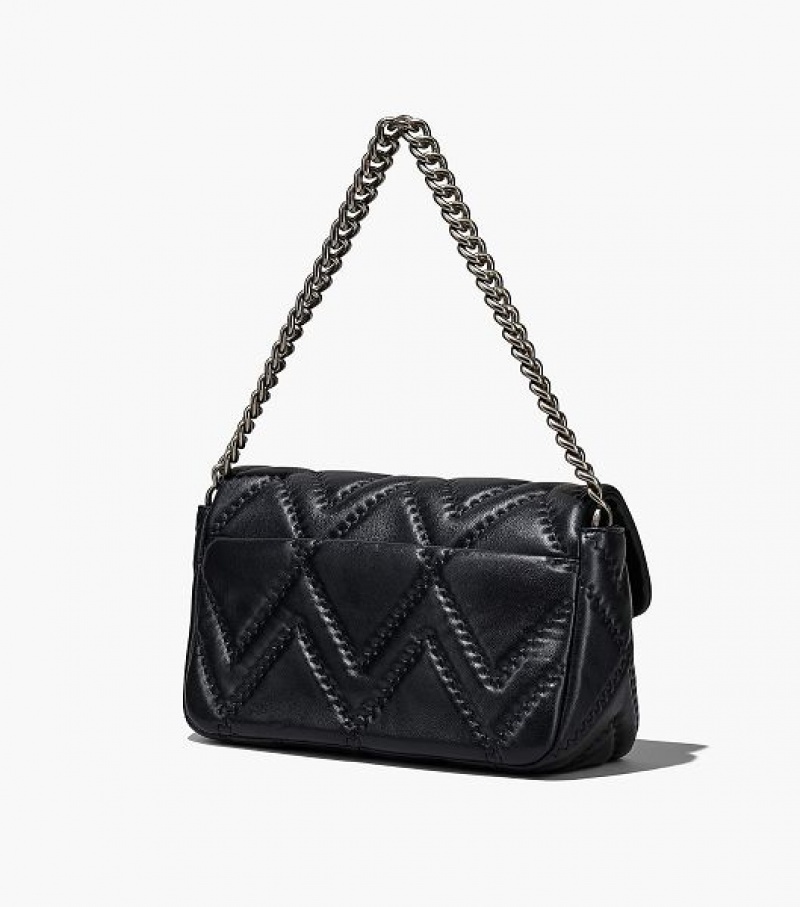 Black Women's Marc Jacobs The Quilted Leather J Marc Large Shoulder Bags | 12396ZFBP