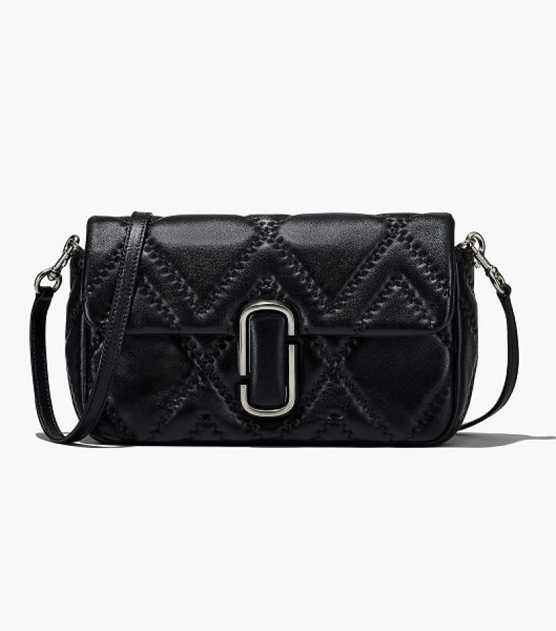 Black Women's Marc Jacobs The Quilted Leather J Marc Large Shoulder Bags | 12396ZFBP