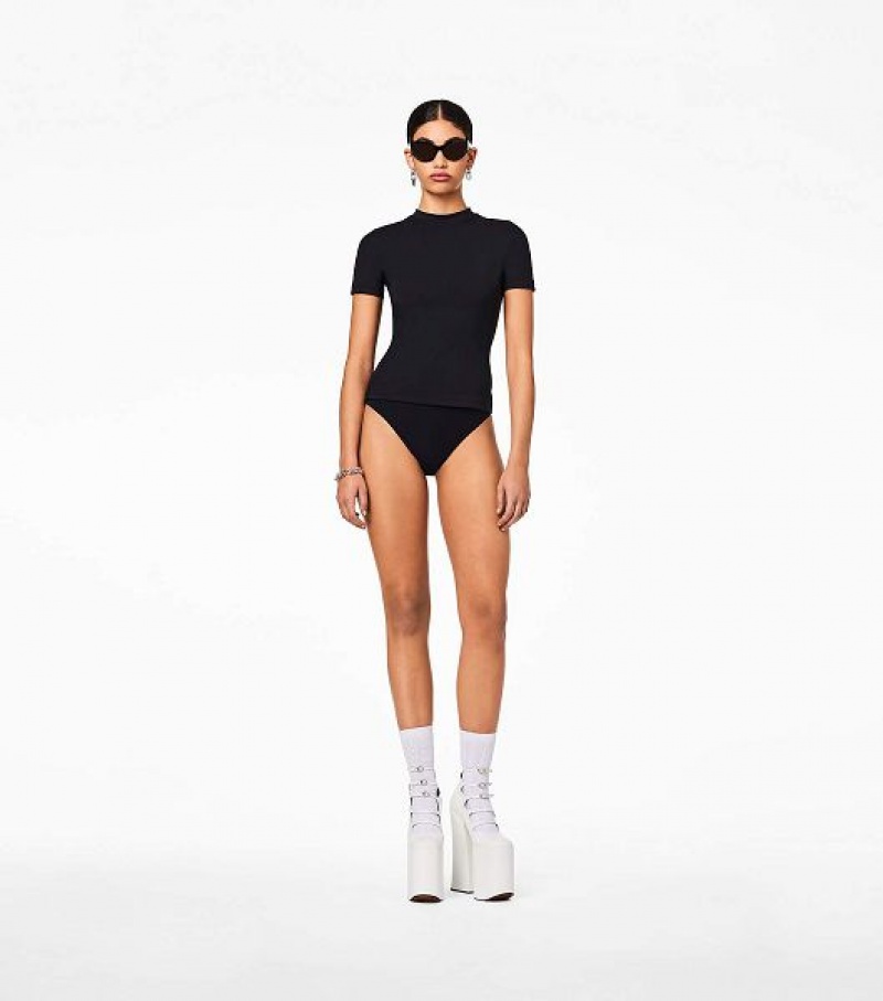 Black Women's Marc Jacobs The Scuba T Shirts | 39604WLKG