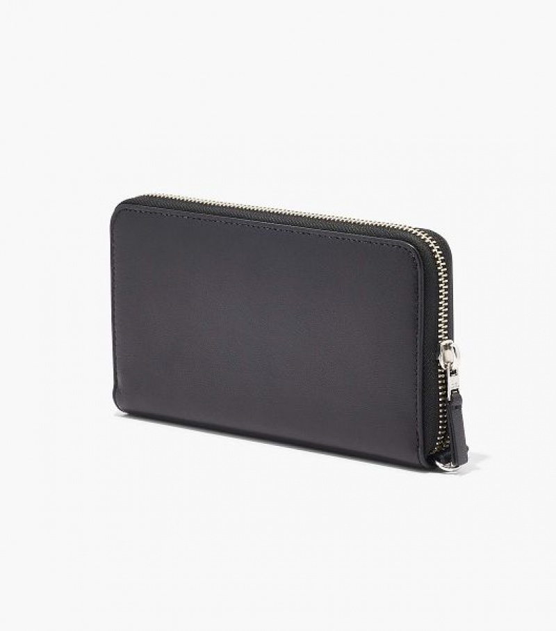 Black Women's Marc Jacobs The Slim 84 Continental Wristlet Wallets | 05178FBTD