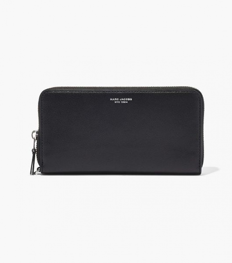 Black Women's Marc Jacobs The Slim 84 Continental Wristlet Wallets | 05178FBTD