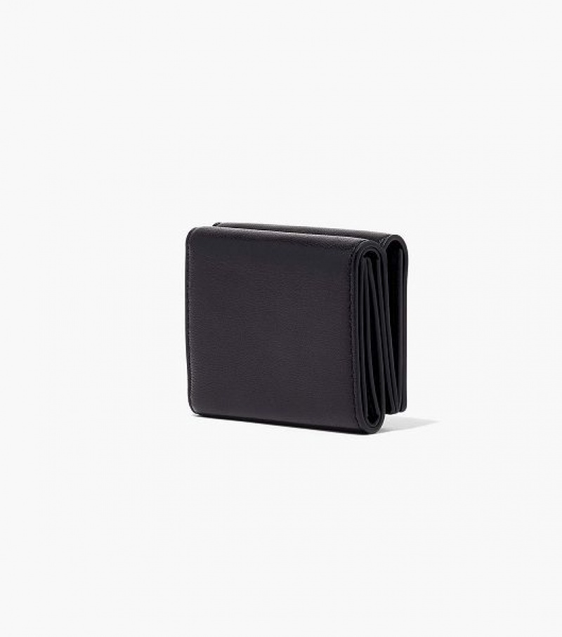 Black Women's Marc Jacobs The Slim 84 Medium Trifold Wallets | 81704FUEY