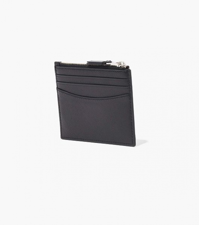 Black Women's Marc Jacobs The Slim 84 Zip Card Case | 63712AOTD