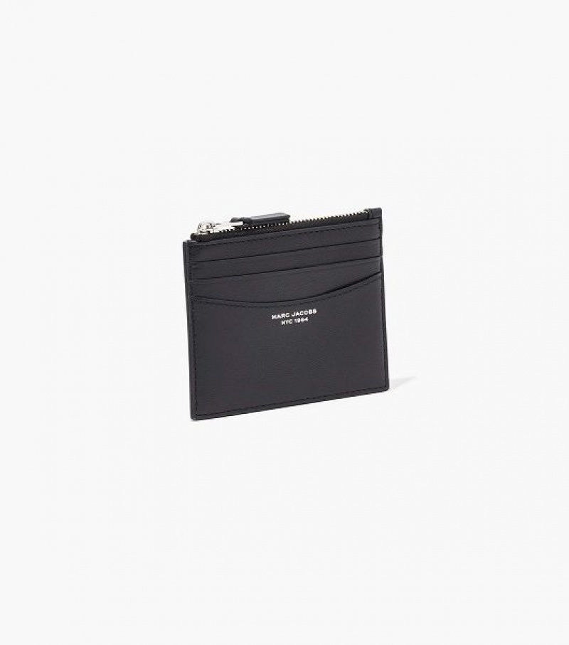 Black Women's Marc Jacobs The Slim 84 Zip Card Case | 63712AOTD