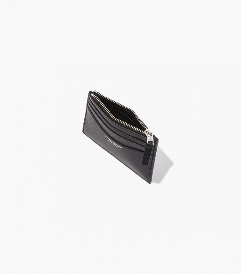 Black Women's Marc Jacobs The Slim 84 Zip Card Case | 63712AOTD