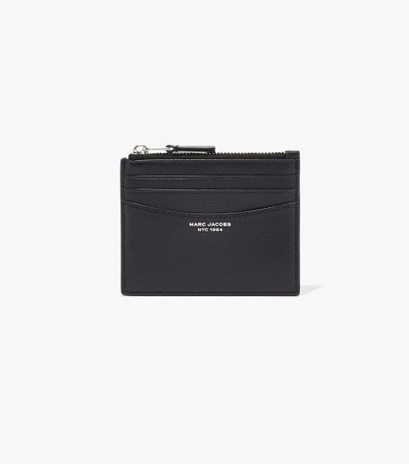 Black Women\'s Marc Jacobs The Slim 84 Zip Card Case | 63712AOTD