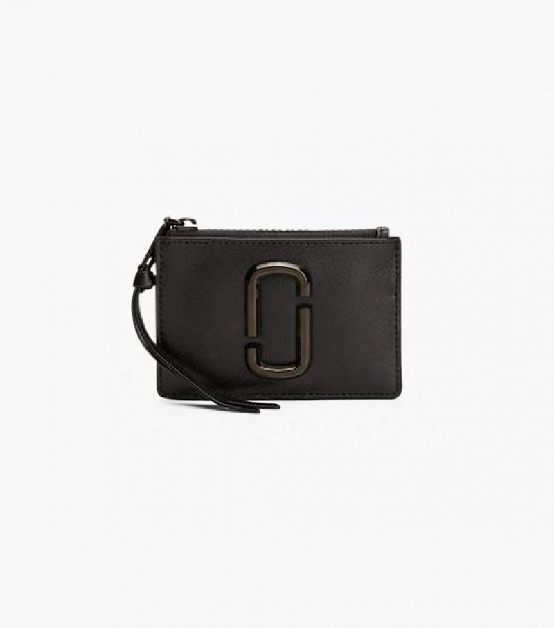 Black Women\'s Marc Jacobs The Snapshot Dtm Top Zip Multi Wallets | 08792VION